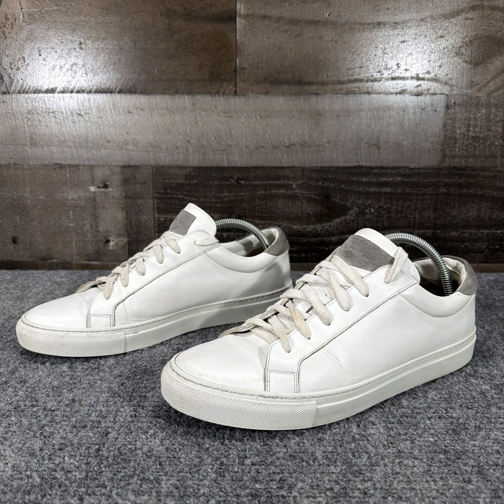 To Boot New York Sierra White Leather Sneakers Mens 9.5 Italy Hand Made Shoes